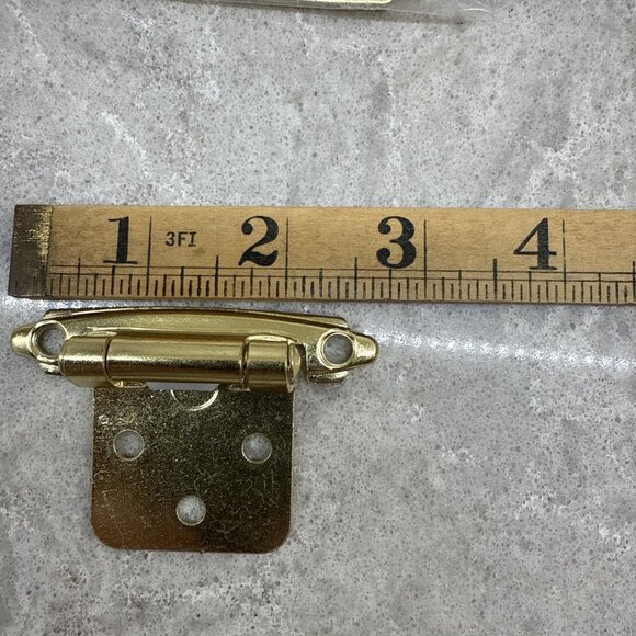 (25-2pk)-Self-Closing spring Brass Cabinet Inset Hinges w screws. Brand new. - Picture 2 of 3